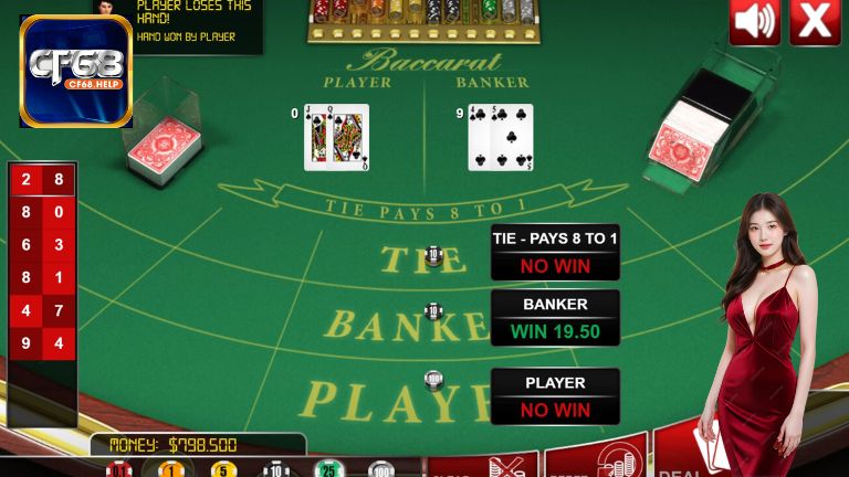 Baccarat là game chơi đơn giản với 3 cửa cược chính