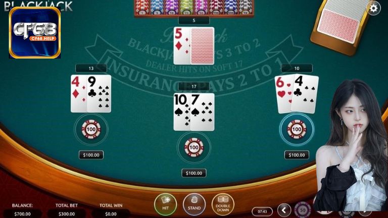 Black Jack tại cổng game CF68 có nhiều sảnh cược khác nhau