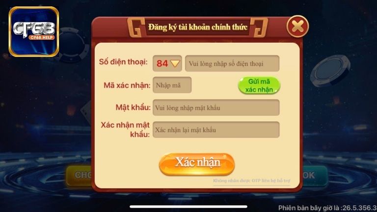 Hướng dẫn đăng ký CF68 siêu nhanh chỉ với 3 bước đơn giản