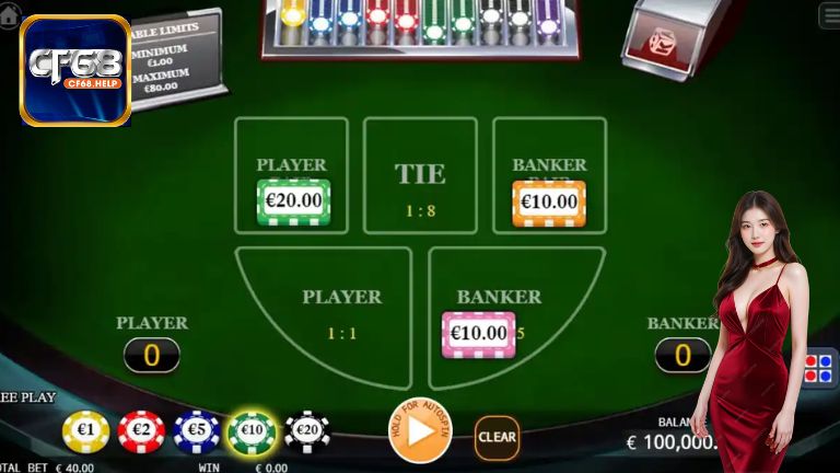 Luật chơi cơ bản của game Baccarat CF68 mới nhất