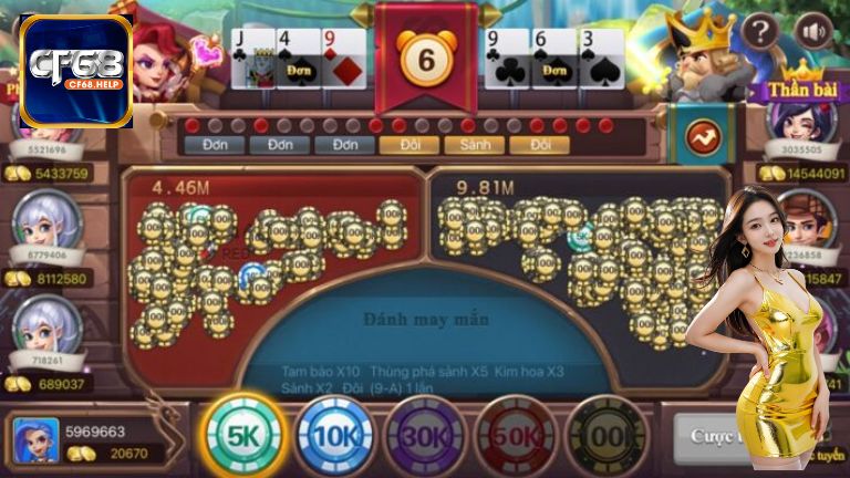 Luật chơi của game Đại Chiến Đỏ Đen CF68 khá dễ hiểu