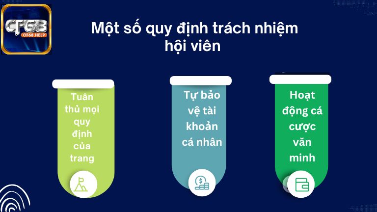 Một số quy định trách nhiệm hội viên tại điều khoản sử dụng CF68