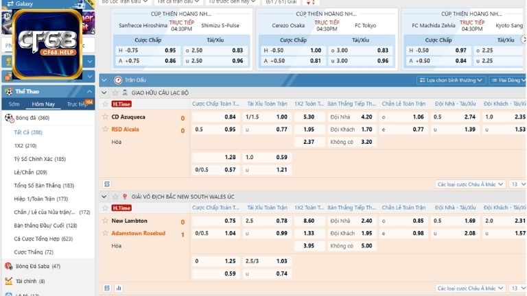 Sảnh SABA Sport mang đến nhiều bộ môn cá cược cho phép anh em thỏa sức tham gia