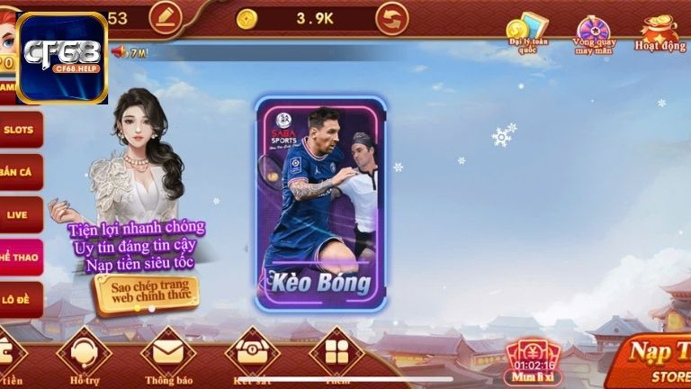 Thể thao CF68 được biết đến là sân chơi cá cược đỉnh cao cho mọi hội viên